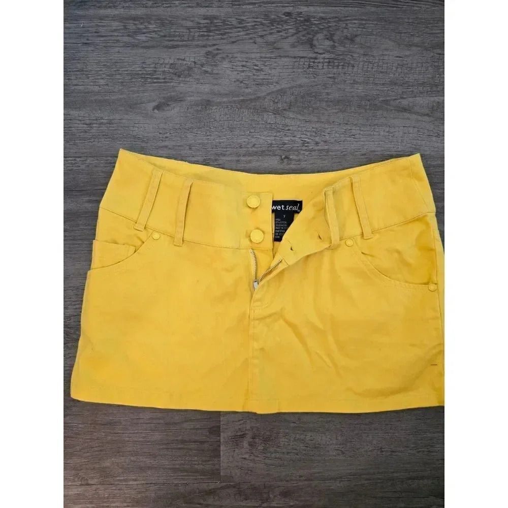 Y2k Wet Seal Yellow Skirt Size 7